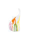 ArteLibre Set of Decorative Elephants made of Ceramic Colori 11.5x8x19cm 15pcs