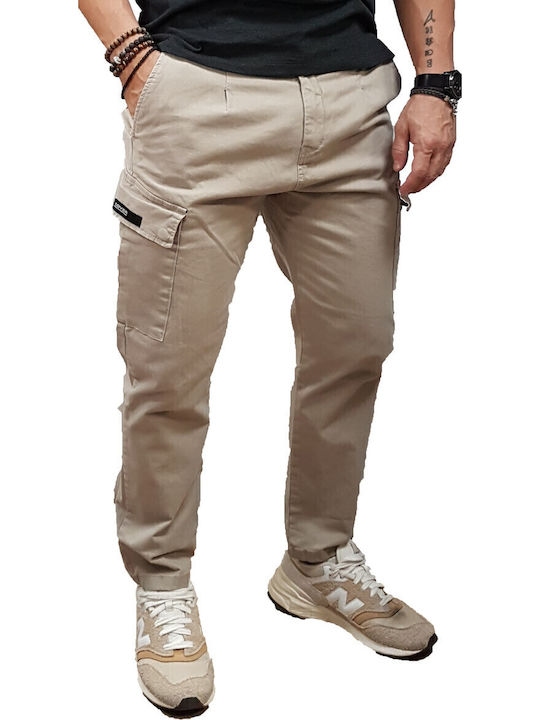 Cover Jeans Trousers Cargo Elastic Beige