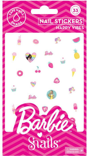 Snails Barbie Nail Stickers Magical Nail Stickers Happy Vibes 33pcs