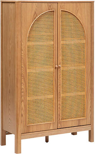 Δίφυλλη Ντουλάπα 92.5x40x150.5cm Φυσικό