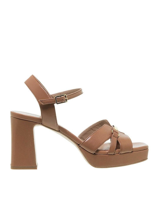 Mourtzi Leather Sandals Brown