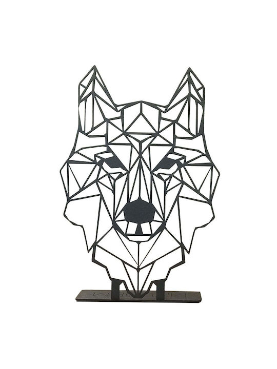 Decorative Tabletop Wolf 522pir1104 20x30cm Black Aberto Design Metal