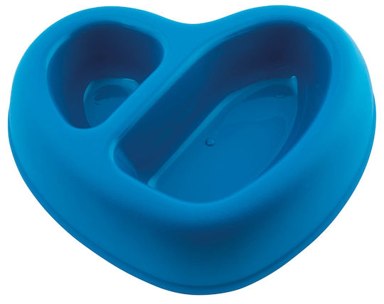 Georplast Amore 27x22 5x6 Kunststoff Schalen Futter für Hund & Katze 2x 500ml in Blau Farbe