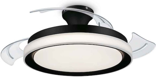 Philips Bliss Ανεμιστήρας Οροφής 51cm με Φως Μαύρος