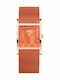 Bering Time Classic Womens Watch 26mm Battery with Orange Stainless Steel Bracelet