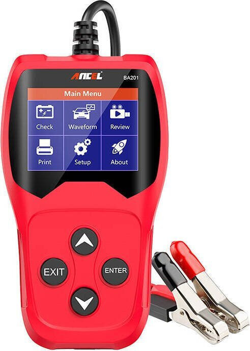 Ancel Tester Μπαταρίας BA201 (Κόκκινο)