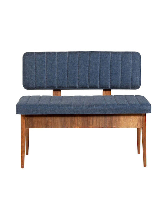 Vina Two-Seater Couch Blue Walnut 110x40x85 cm