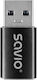 Savio Μετατροπέας USB-A male σε USB-C female 1τμχ