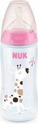 Nuk First Choice Plus Temperature Control Κατά Πλαστικό με Θηλή Καουτσούκ για 0-6 μηνών 300ml Nuk First Choice Plus Temperature Control Κατά Πλαστικό με Θηλή Καουτσούκ για 0-6 μηνών 300ml