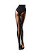 Women's Pantyhose 40 Den Black with Print