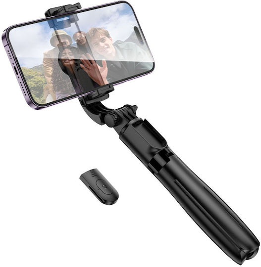 Borofone By13 Nube Selfie Stick Tripod Wireless Remote Κινητά Black