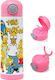 Koupakoupa Die Simpsons Kinder Trinkflasche Rostfreier Stahl mit Stroh Rosa 500ml