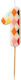 Number 1 Candle Multicolored Rhombuses