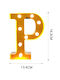 Tpster Lustră Decorativă Scrisoare Auriu