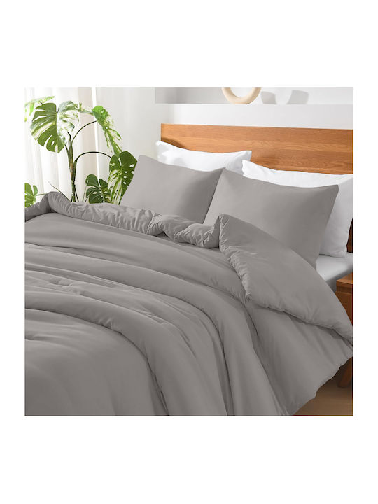 Lino Home Basico Σετ Σεντόνια Μονά 170x260εκ. G...