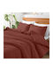 Lino Home Basico Σεντόνι Μονό 170x260εκ. Rose