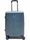 Felbags Reise Koffer Kabine Hart Hellblau mit 4 Räder Höhe 55cm