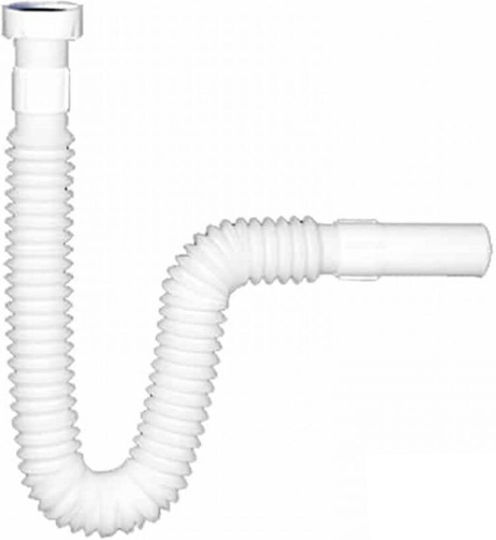 Bonomini Plastic Siphon Sink Flexible with Output 40mm White
