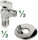 Cherbross Angle Ball Valve 1/2"-1/2" Metal Handle 04862