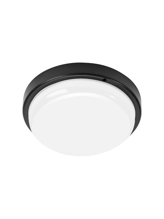Eko Light Осветително Тяло за Външен Таван с Вградено LED в Черен Цвят EK1081