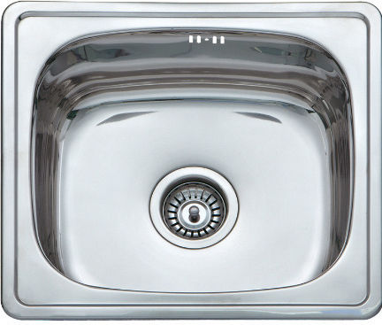 Geman 424-BL604 Ένθετος Inox Σατινέ Μ45xΠ50cm Ασημί