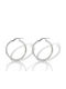 Mentzos Earrings Hoops made of White Gold