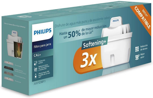 Philips Ανταλλακτικό Φίλτρο Νερού για Κανάτα 3τμχ
