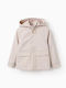 Kids' Casual Jacket Short with Hood Beige