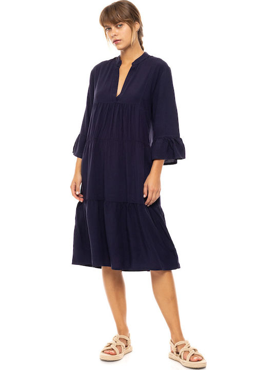 Beachwear Midi Solid Black Bn-294 Bn-294-black ...