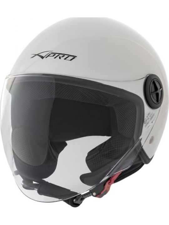 A-Pro Backline Glossy White Motorcycle Helmet J...
