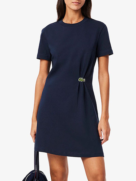 lacoste t shirt dress LACOSTE WOMEN Oversized Cotton T-Shirt Dress White