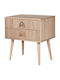Wooden Kids Bedside Table Brown 60x40x61cm