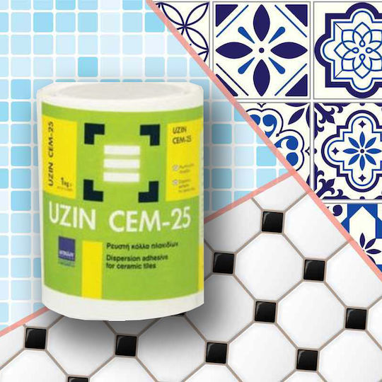 Uzin Cem-25 Ακρυλική Κόλλα Πλακιδίων Ρευστή 1kgr 2-0560