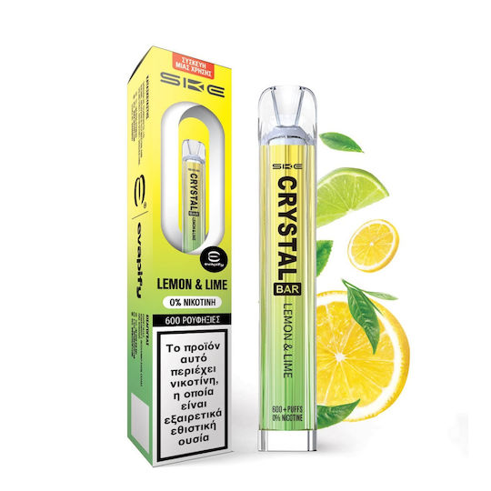 SKE Crystal Ηλεκτρονικό Τσιγάρο μιας Χρήσης Lemon χωρίς Νικοτίνη 2ml Κίτρινο