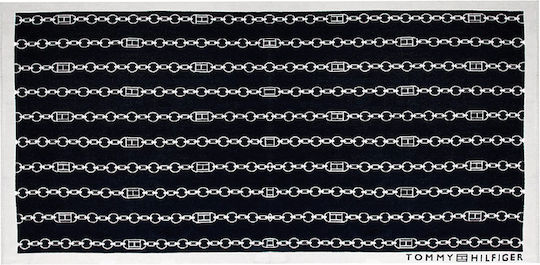 Tommy Hilfiger Πετσέτα Θαλάσσης Βαμβακερή Εκρού 180x100εκ.