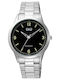 Q&Q Men's Watch Battery with Silver Stainless Steel Bracelet