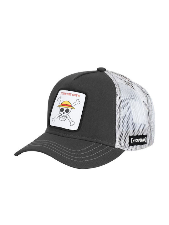 Capslab X One Piece Череп на екипажа със сламена шапка Регулируема шапка тип тракер Capslab X One Piece Череп на екипажа със сламена шапка Регулируема шапка тип тракер