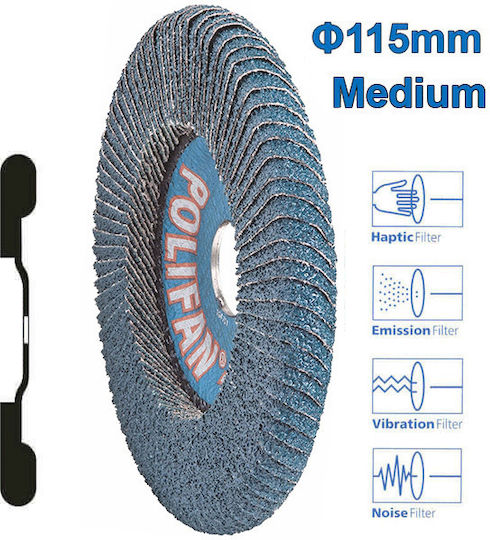 Pferd Polifan Curve Φ115mm Sgp-m Δίσκος Γυαλόχαρτου Γωνιακού Τροχού