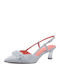 Spitze Zehe Pumps mit Mittelhohem Hellblauen Absatz