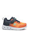 Flash Gordon Παιδικά Sneakers Ανατομικά με Σκρατς & Φωτάκια Πορτοκαλί