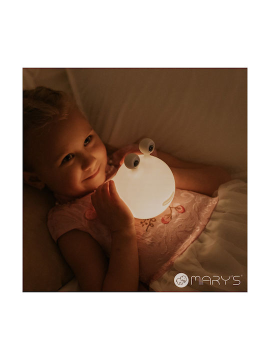Mary's Led Kids Portable Lamp White 12.8x12.5x12.8εκ.
