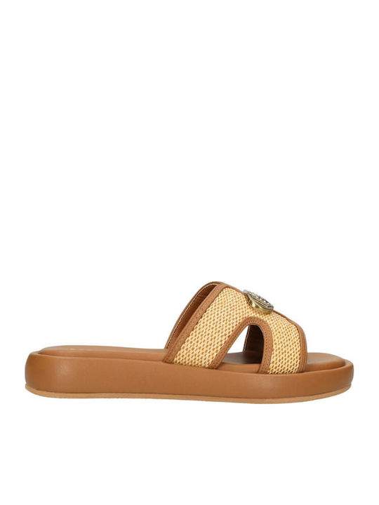 Mexx Women's Flat Sandals in Gold Color
