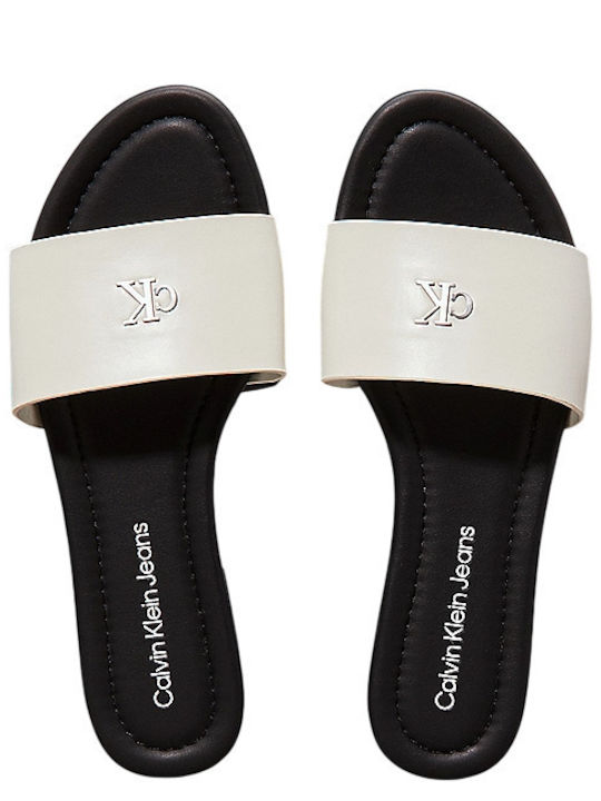 Calvin Klein Women's Flat Sandals in Silver Color