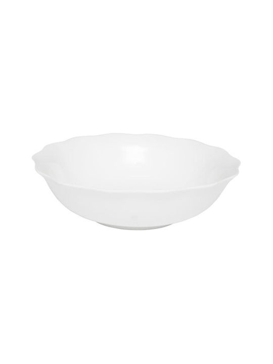 Atmosphera Porcelain Salad Bowl White 22.7x22.7cm