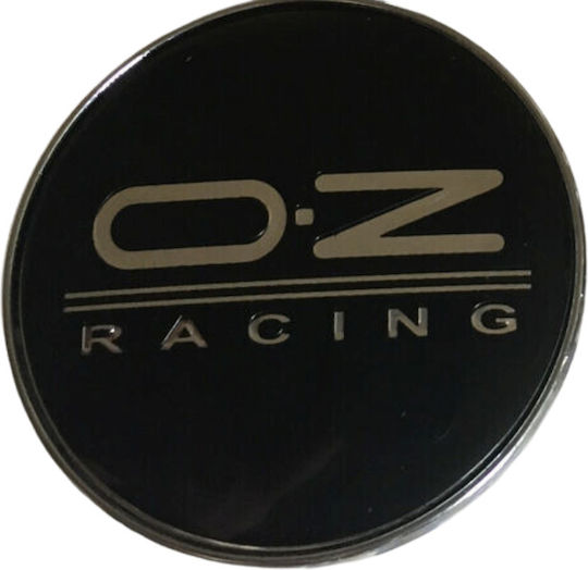 Oz-racing Wheel Center Cap Black-silver 60mm 1 Piece
