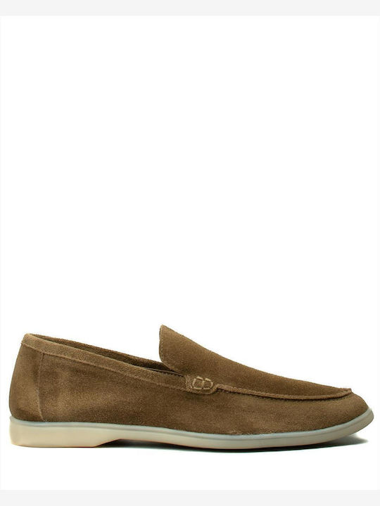 Δερμάτινα Ανδρικά Loafers σε Καφέ Χρώμα