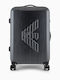 Emporio Armani Valiză de Călătorie Mare Dură Negru cu 4 roți Înălțime 70cm EM001930AF15459-U8097