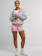 Retro Women's Legging Shorts Rose Pink