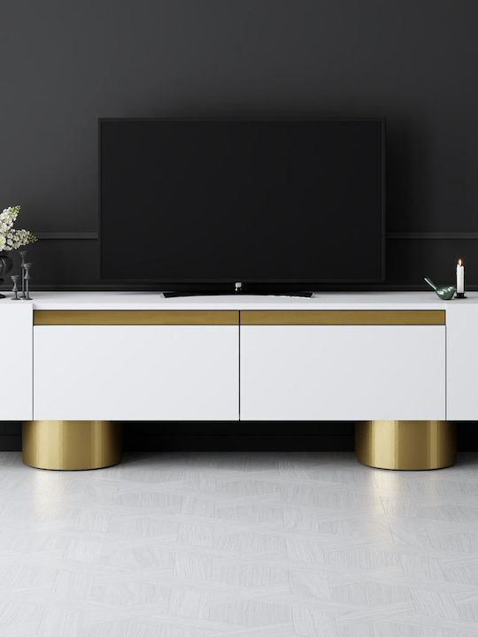Телевизионно Мебелче Bohem White-gold Дължина 1...
