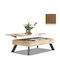 Rechteckig Couchtisch Νο 12 Holz mit Serviertablett Walnut B119xT66.5xH41cm
